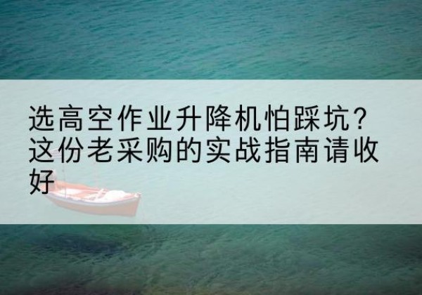 唐山高空作业升降机厂家推荐-选高空作业升降机怕踩坑？这份老采购的实战指南请收好
